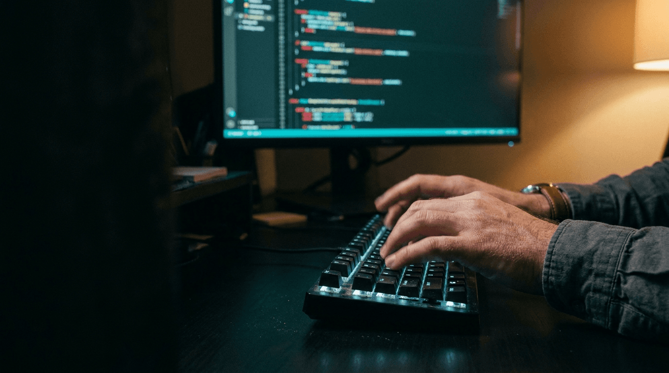 Mani su tastiera — sviluppo Next.js